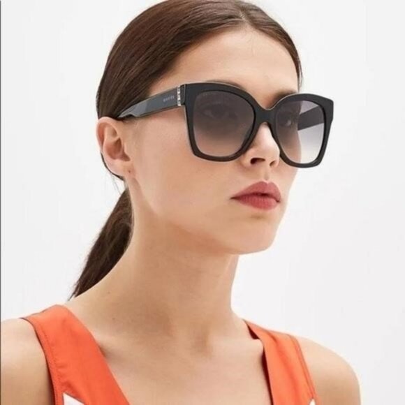 Authentic GUCCI New GG0459S 001 Rounded Square Sunglasses - Picture 1 of 12